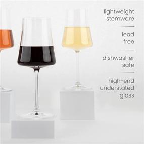 img 1 attached to 🍷 Premium European Wine Glasses - High-End Stylish [2 Pack] 15 Ounces Red Wine Glasses for Wines, Crystal Clear Blown Glassware - Durable & Perfect Holiday Gift for Christmas, Birthday