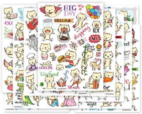 img 4 attached to PPAPPAPPIYO Cute CAT Planner Sticker Pack - Decorate Your Journals, Calendars, 🐱 and Weekly Schedules with 10 Sheets of Adorable 4 X 5.5 Inch Stickers