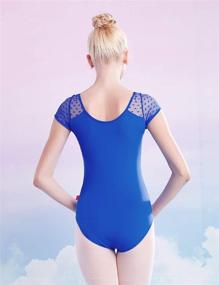 img 3 attached to 🩰 Daydance Girls Women Ballet Outfits: Lace Cap Sleeve Dance Leotards for Gymnastics, Aerial Yoga, Swimming - Size Up for Perfect Fit