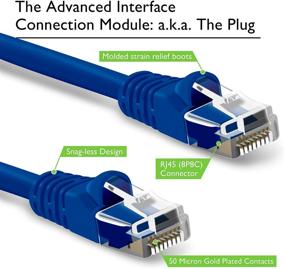 img 3 attached to 🔌 GearIT 24-Pack: Cat 6 Ethernet Cable Cat6 Snagless Patch 1 Foot - Snagless RJ45 Computer LAN Network Cord, Blue - Compatible with 24 48 Port Switch POE Rackmount 24port Gigabit - High-Quality Networking Solution