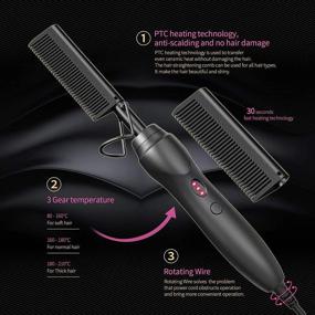 img 1 attached to Straightener Electric Ceramic Curling Multifunctional