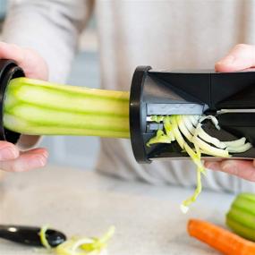 img 1 attached to 🥒 DRAGONN Vegetable Spiralizer Bundle + Ceramic Peeler - Create Zucchini Pasta, Spaghetti, and Noodles - Complete Tool Set for Easy Veggie Cutting - includes Cleaning Brush and Storage Bag