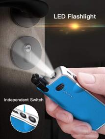img 3 attached to 🔥 Rechargeable Electric Lighter with Safety Switch - USB Candle Lighter with Flashlight & LED Display - Suitable for BBQ, Camping, Fireworks & More! (Sky Blue)