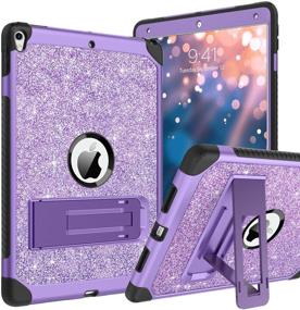 img 4 attached to BENTOBEN iPad Air 3 Case 2019, iPad Pro 10.5 Case: Heavy Duty & Glittery Purple Tablet Cover for 3rd Gen Girls, Women, Kids