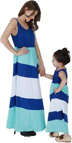 img 3 attached to 👗 Striped Chevron Dresses Long Girls' Clothing by WIWIQS