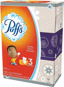 img 4 attached to 📦 Puffs Basic Facial Tissues, 2 Ply - Assorted - Durable - 180 Quantity Per Box - 3 Boxes Per Pack