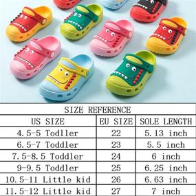 img 2 attached to Maritony Kids Dinosaur Clogs Slippers - Slip-On Lightweight Beach & Pool Sandals for Boys and Girls