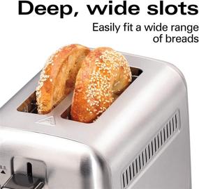 img 3 attached to 🍞 Hamilton Beach Professional Stainless Steel 2-Slice Toaster with Bagel, Defrost, and Reheat Settings (Model 22990)