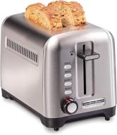 🍞 hamilton beach professional stainless steel 2-slice toaster with bagel, defrost, and reheat settings (model 22990) логотип