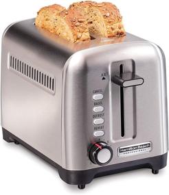 img 4 attached to 🍞 Hamilton Beach Professional Stainless Steel 2-Slice Toaster with Bagel, Defrost, and Reheat Settings (Model 22990)