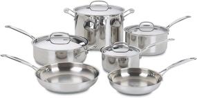 img 4 attached to 🍳 Cuisinart 77-10 Chef's Classic Stainless 10-Piece Cookware Set, Silver: The Ultimate Kitchen Essential for Delicious Cooking Experiences