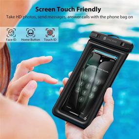 img 2 attached to 📱 Syncwire Waterproof Phone Pouch, 2-Pack IPX8 Waterproof Case: Compatible with iPhone 12 SE2, Samsung Galaxy, Google Pixel - Keep Your Phone Dry Up to 7 inches