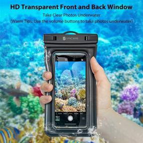 img 1 attached to 📱 Syncwire Waterproof Phone Pouch, 2-Pack IPX8 Waterproof Case: Compatible with iPhone 12 SE2, Samsung Galaxy, Google Pixel - Keep Your Phone Dry Up to 7 inches