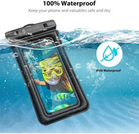 img 3 attached to 📱 Syncwire Waterproof Phone Pouch, 2-Pack IPX8 Waterproof Case: Compatible with iPhone 12 SE2, Samsung Galaxy, Google Pixel - Keep Your Phone Dry Up to 7 inches