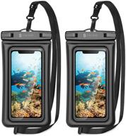 📱 syncwire waterproof phone pouch, 2-pack ipx8 waterproof case: compatible with iphone 12 se2, samsung galaxy, google pixel - keep your phone dry up to 7 inches logo