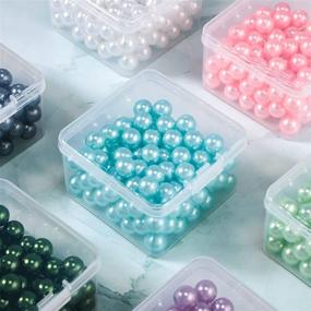 img 1 attached to Convenient Clear Beads Storage Containers: 36-Piece Small Box with Hinged Lid for Crafts, Jewelry, Hardware & More (2.5 x 2.5 x 1.5 Inches)
