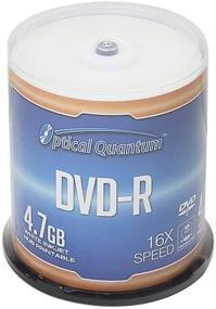 img 4 attached to 📀 100 пакетов Дисков DVD-R Optical Quantum White Inkjet Printable - 16X, 4.7GB, с возможностью печати на центральной части диска (FFB)