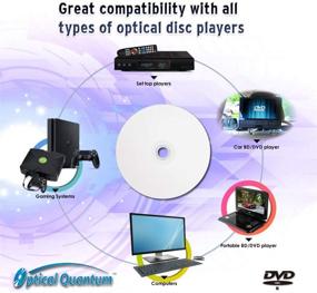 img 3 attached to 📀 100 пакетов Дисков DVD-R Optical Quantum White Inkjet Printable - 16X, 4.7GB, с возможностью печати на центральной части диска (FFB)