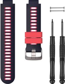 img 1 attached to 🔒 Secure and Stylish Band Keepers for Garmin Instinct/Vivoactive 4/Fenix 6/Fenix 5 Watch Bands - Red (11pcs)