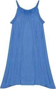 img 2 attached to 👗 Violet Girls' Clothing: Ruffle Halter Swing Dress in Dresses - Enhancing SEO