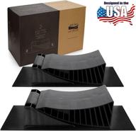 🚐 effortless rv leveling kit - curved ramps with chocks and rubber mats - get your rv leveling right with the ez rv leveler - 2 pack for tandem axle campers logo