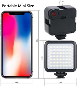 img 2 attached to 📸 ELIVERN LED Camera Light Panel - 49 Dimmable Video Lights for Mobile Phones, Canon, Nikon, Sony & DSLR Cameras