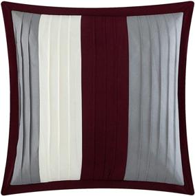 img 1 attached to Chic Home Comforter Ruffled Burgundy