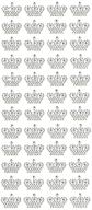 💎 sparkling 3/4-inch royal crown rhinestone stickers - 48-count in shimmering silver logo