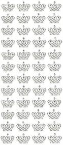 img 1 attached to 💎 Sparkling 3/4-Inch Royal Crown Rhinestone Stickers - 48-Count in Shimmering Silver