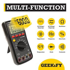 img 1 attached to Geekify Model-1 Digital Multimeter: True RMS 6000 Counts Auto-Ranging Tool Kit with 87-Page Manual - Voltage, Current, Frequency, Resistance Tester