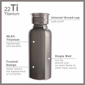 img 3 attached to 🚰 BLUU Ultralight Titanium Safe Water Bottles - Ideal for outdoor camping, hiking adventures - Available in 430/600/750/820 mL sizes