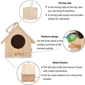 img 3 attached to 🏠 Tfwadmx Wooden Bird House: Decorative Nest Box for Swallos, Sparrows, and More
