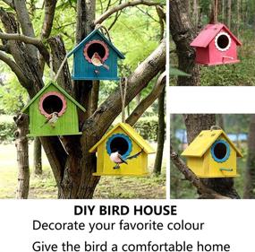 img 1 attached to 🏠 Tfwadmx Wooden Bird House: Decorative Nest Box for Swallos, Sparrows, and More