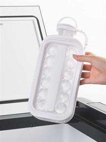 img 3 attached to Ice Cube Trays LittleStar: Portable Ice Ball Maker Kettle with ❄️ 17 Grids - Cooling Ice Pop/Cube Molds for Drinks - White & Gray