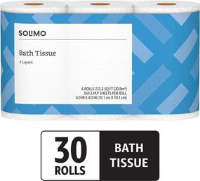 img 2 attached to 🧻 Solimo 2-Ply Toilet Paper, 6 Count (Pack of 5) by Amazon Brand: Enhancing your Bathroom Experience!