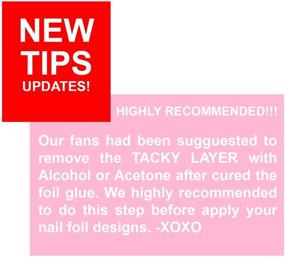 img 3 attached to 💅 SXC G-18 Nail Foil Glue Gel Full Kit with Foil Stickers for Nail Transfer Tips, Manicure Art DIY Set - Includes 2X 15ML Nail Foil Glue, 20PCS Flower Stickers, 3X 8ml Top Coat, Matte Top Coat & Base Coat - Requires UV LED Lamp
