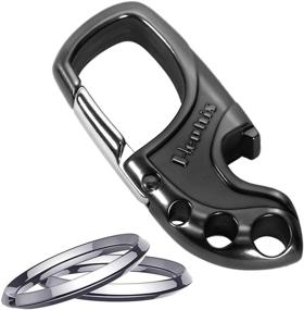 img 4 attached to 🔑 Hephis Advancer Keychains: Premium Bottle Opener & Car Key Holder for Men and Women (Black and Silver)