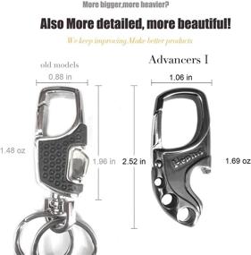 img 2 attached to 🔑 Hephis Advancer Keychains: Premium Bottle Opener & Car Key Holder for Men and Women (Black and Silver)