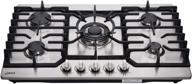 🔥 30 inch gas cooktop lw5s01 - sealed 5 burners, stainless steel, lg/ng convertible, heavy-duty grates, gas stovetop with thermocouple protection logo