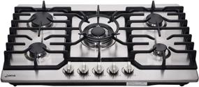 img 4 attached to 🔥 30 Inch Gas Cooktop LW5S01 - Sealed 5 Burners, Stainless Steel, LG/NG Convertible, Heavy-Duty Grates, Gas Stovetop with Thermocouple Protection