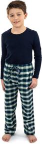 img 3 attached to 👖 Men's Flannel Cotton Pajama Bottoms Pants with Pockets - Comfortable Lounge Sleepwear for Big Boys