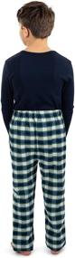 img 2 attached to 👖 Men's Flannel Cotton Pajama Bottoms Pants with Pockets - Comfortable Lounge Sleepwear for Big Boys
