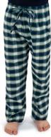👖 men's flannel cotton pajama bottoms pants with pockets - comfortable lounge sleepwear for big boys logo