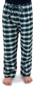 img 4 attached to 👖 Men's Flannel Cotton Pajama Bottoms Pants with Pockets - Comfortable Lounge Sleepwear for Big Boys