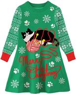 🎄 funnycokid toddler christmas sweaters: reindeer-themed girls' clothing for festive dresses logo