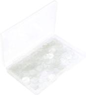 💎 clear plastic earring backs with 200 disc pads + storage box - enhance earring stability logo