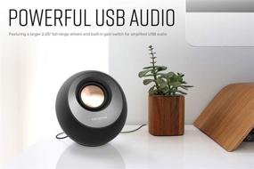 img 3 attached to Creative Pebble V3 Minimalistic 2.0 USB Type-C Desktop Speakers with USB Audio, Clear Dialog Enhancement, Bluetooth 5.0, 8W RMS + 16W Peak Power, USB Adapter Included (Black)
