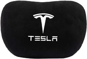 img 4 attached to 🌟 KIKIMO Tesla Pillow: Customized Memory Car Neck Accessory for Model 3/Y/S/X, Travel Comfort & Support, Black
