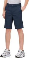 🩳 comfortable and stylish dickies khaki waist stretch front boys' shorts logo