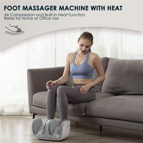 img 3 attached to CLORIS Foot Massager for Circulation: Heat Therapy, 3D Deep Kneading, Blood Flow Boost - Ideal for Plantar Fasciitis, Diabetics, Neuropathy